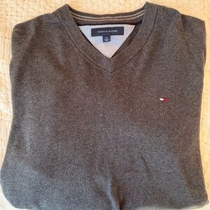 Tommy Hilfiger Men's Charcoal V-Neck Sweater